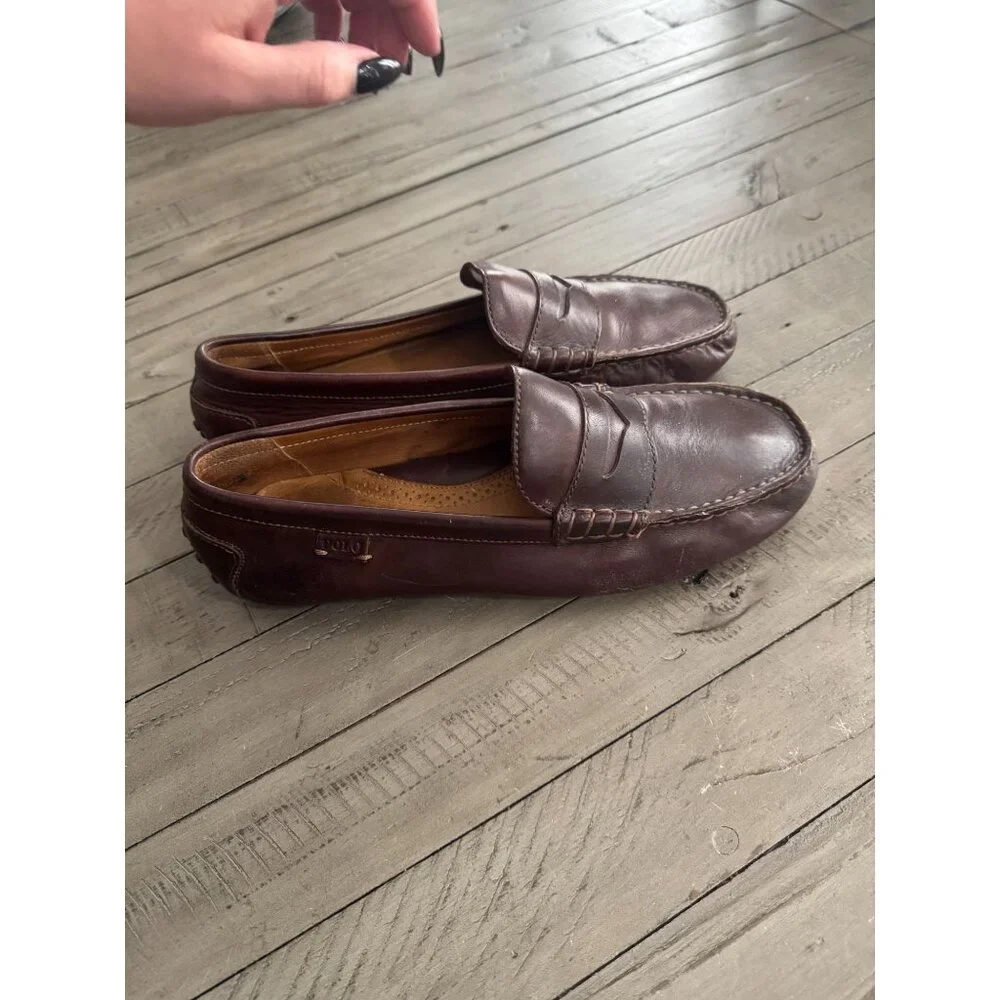 Classic Men's Leather Penny Loafers in Brown